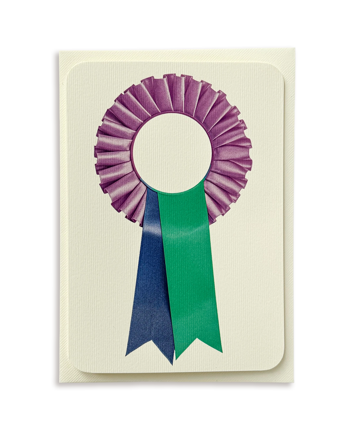 Lavender & Teal  Rosette Greeting Card