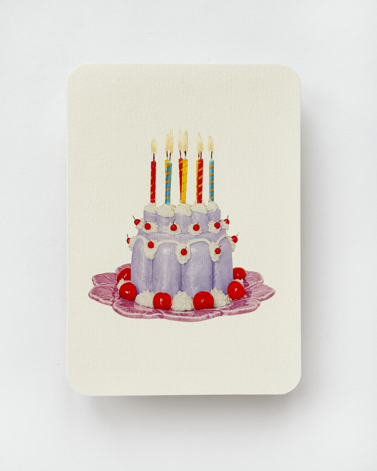 Lavender Cream Blancmange Greeting Card