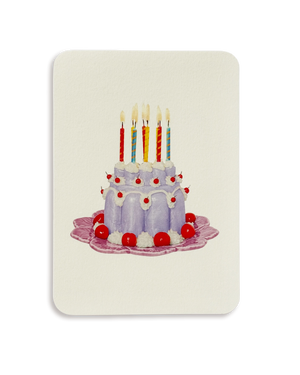 Lavender Cream Blancmange Greeting Card