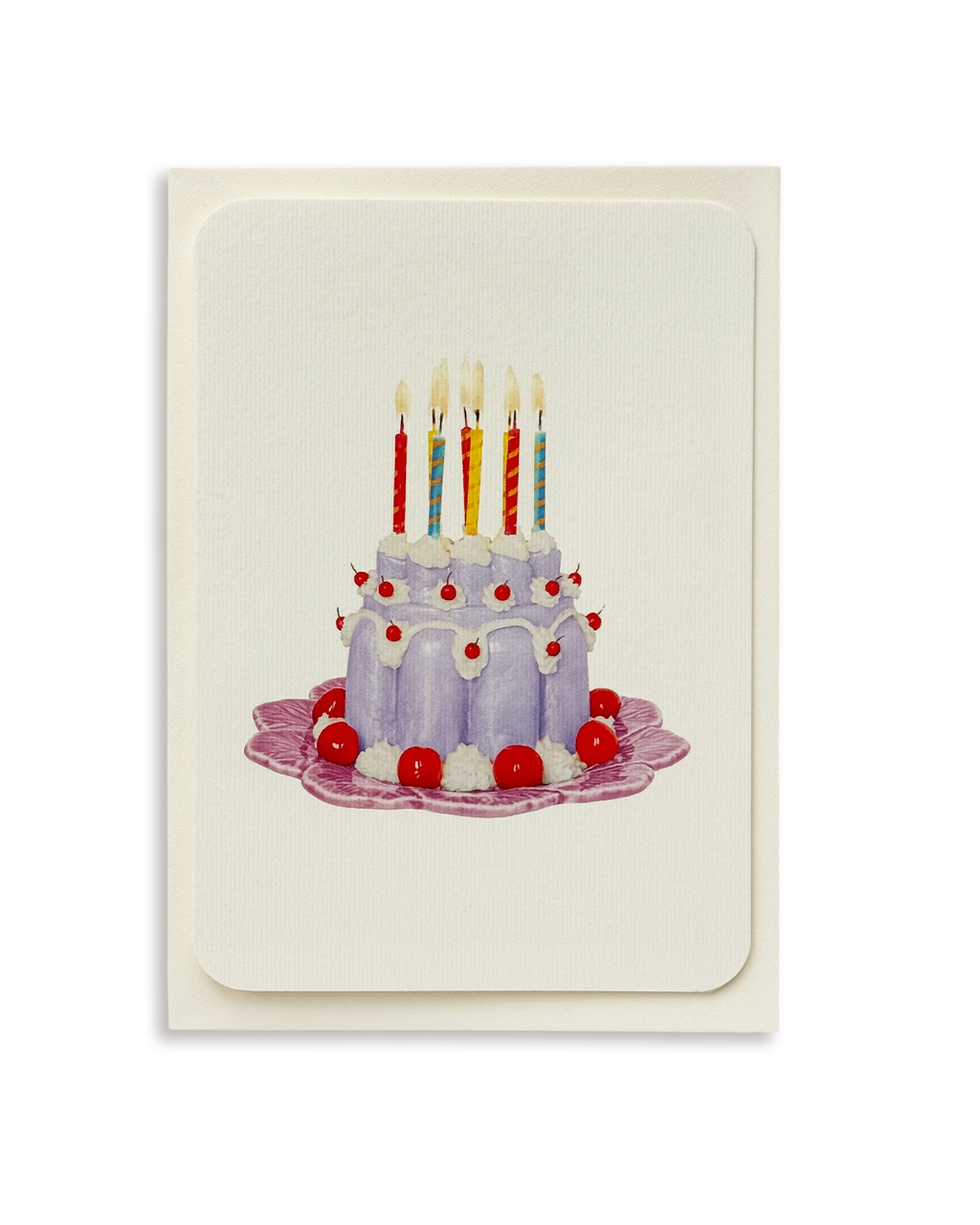 Lavender Cream Blancmange Greeting Card