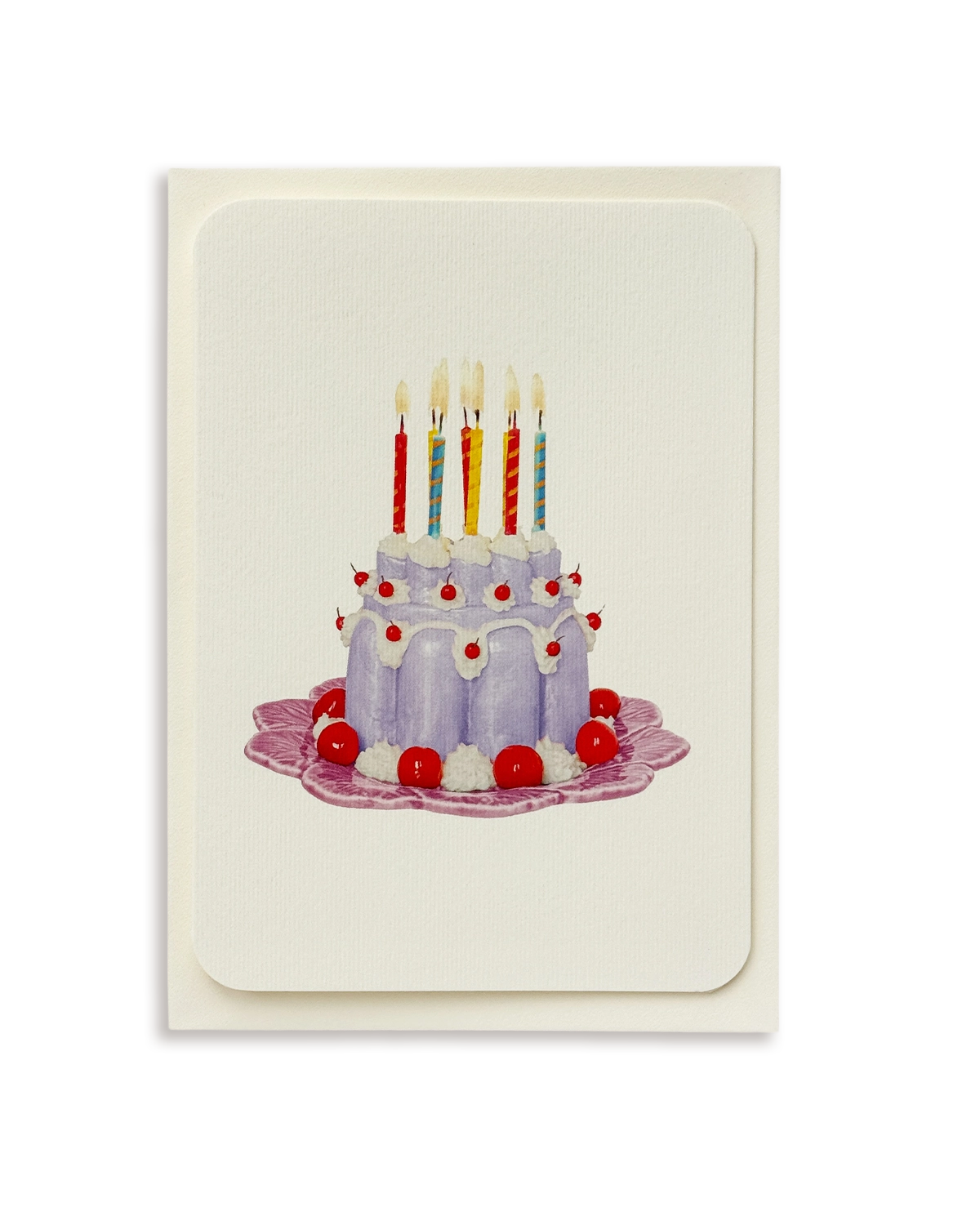 Lavender Cream Blancmange Greeting Card
