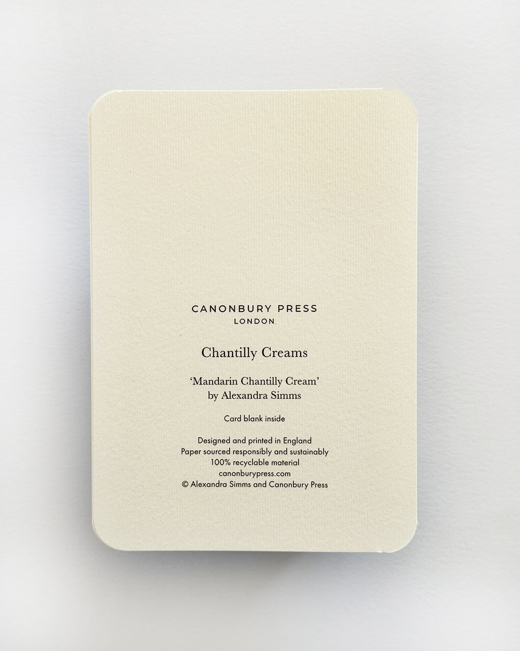 Mandarin Chantilly Cream Greeting Card