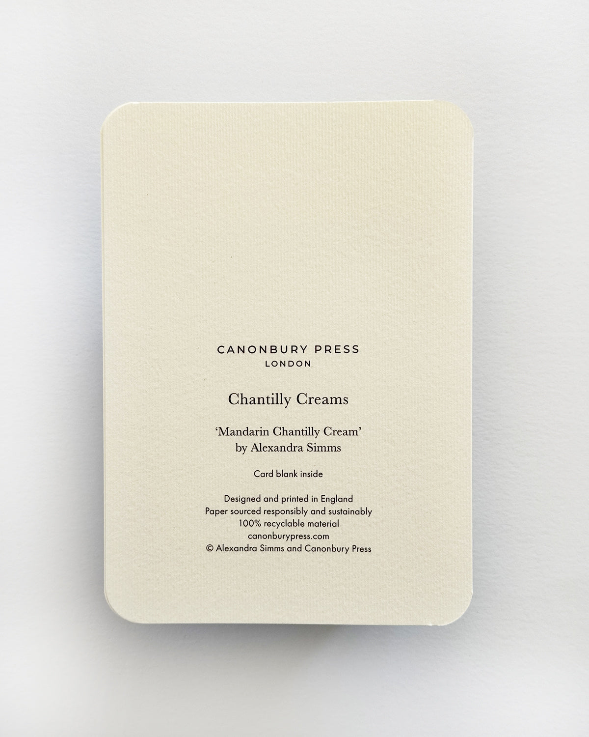 Mandarin Chantilly Cream Greeting Card