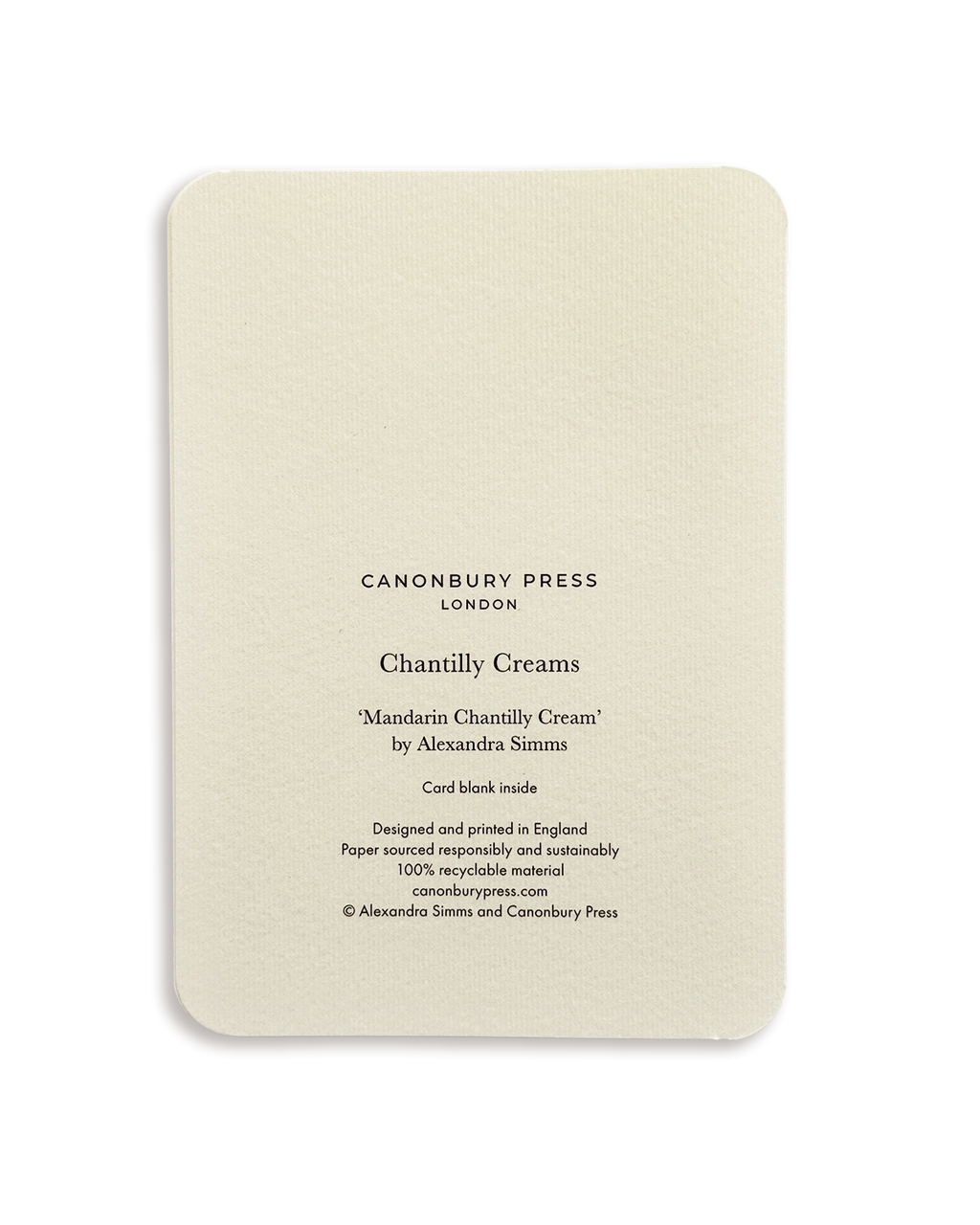 Mandarin Chantilly Cream Greeting Card