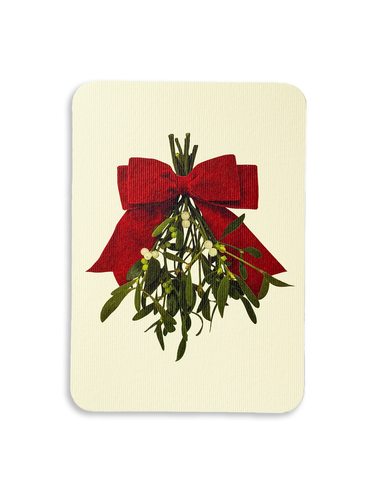 Mistletoe & Ribbon Greeting Card