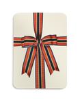 Orange, Blue & Cream Bow Greeting Card