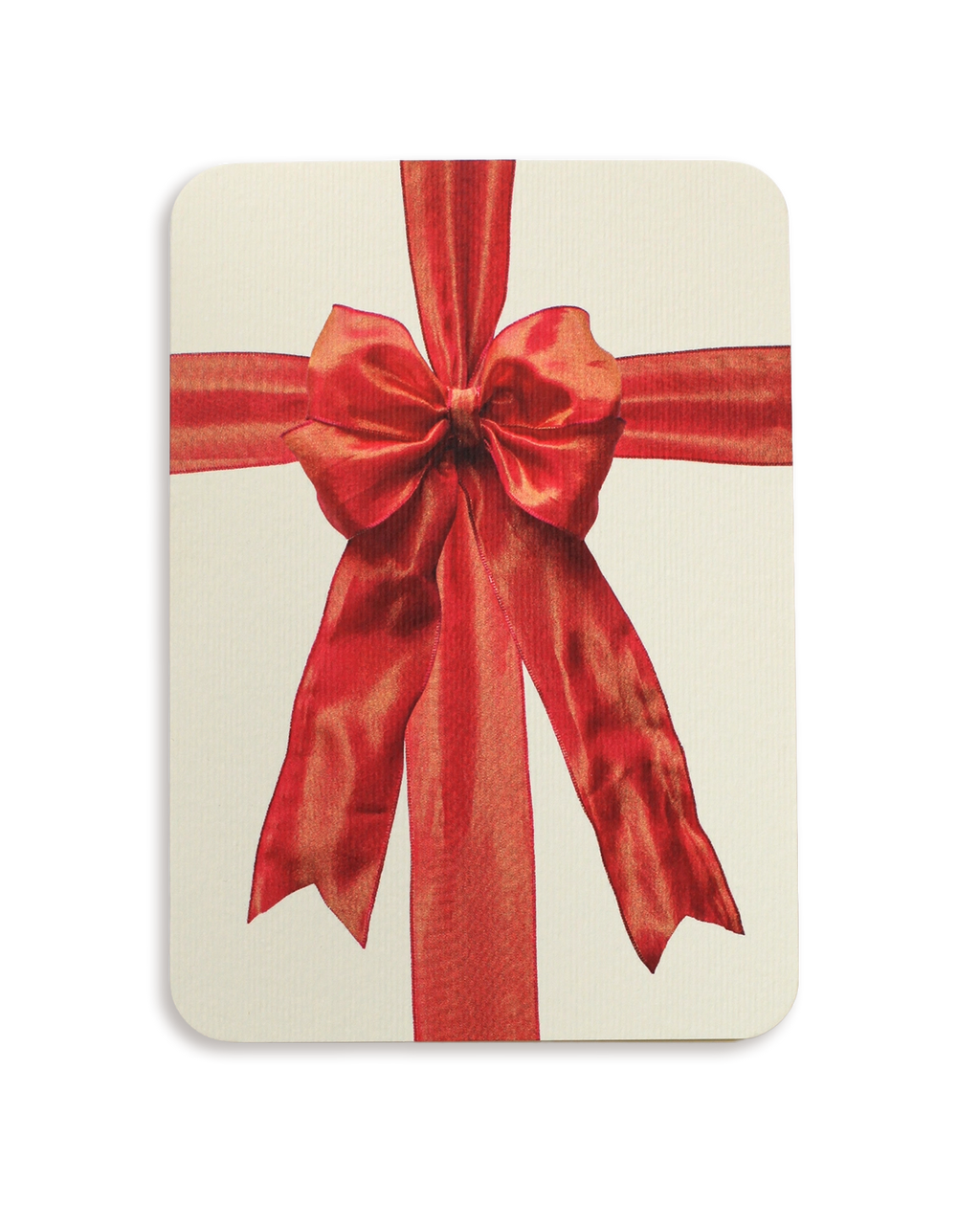 Orange Silk Organza Bow Greeting Card