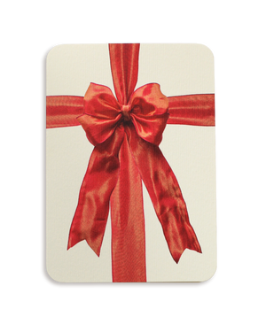 Orange Silk Organza Bow Greeting Card