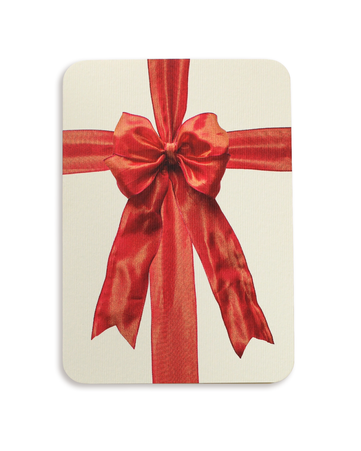 Orange Silk Organza Bow Greeting Card