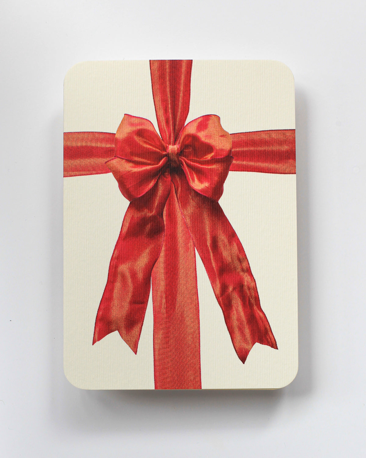 Orange Silk Organza Bow Greeting Card