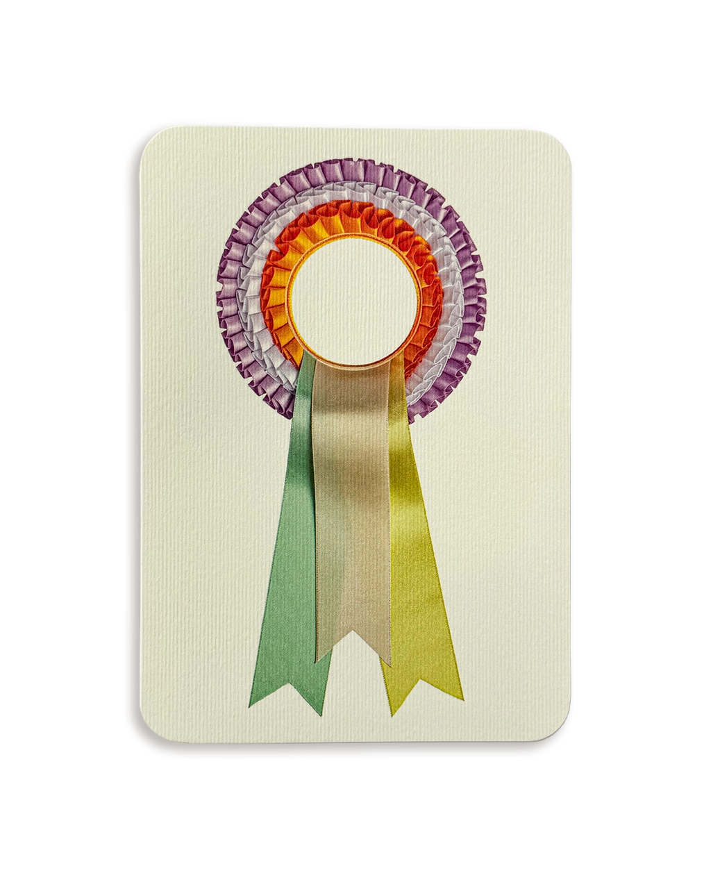 Pastel & Orange Rosette Greeting Card