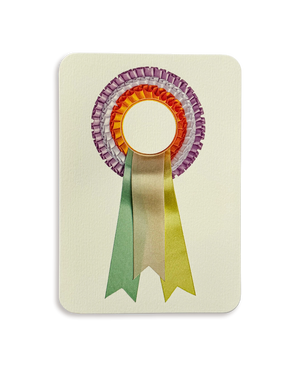 Pastel & Orange Rosette Greeting Card