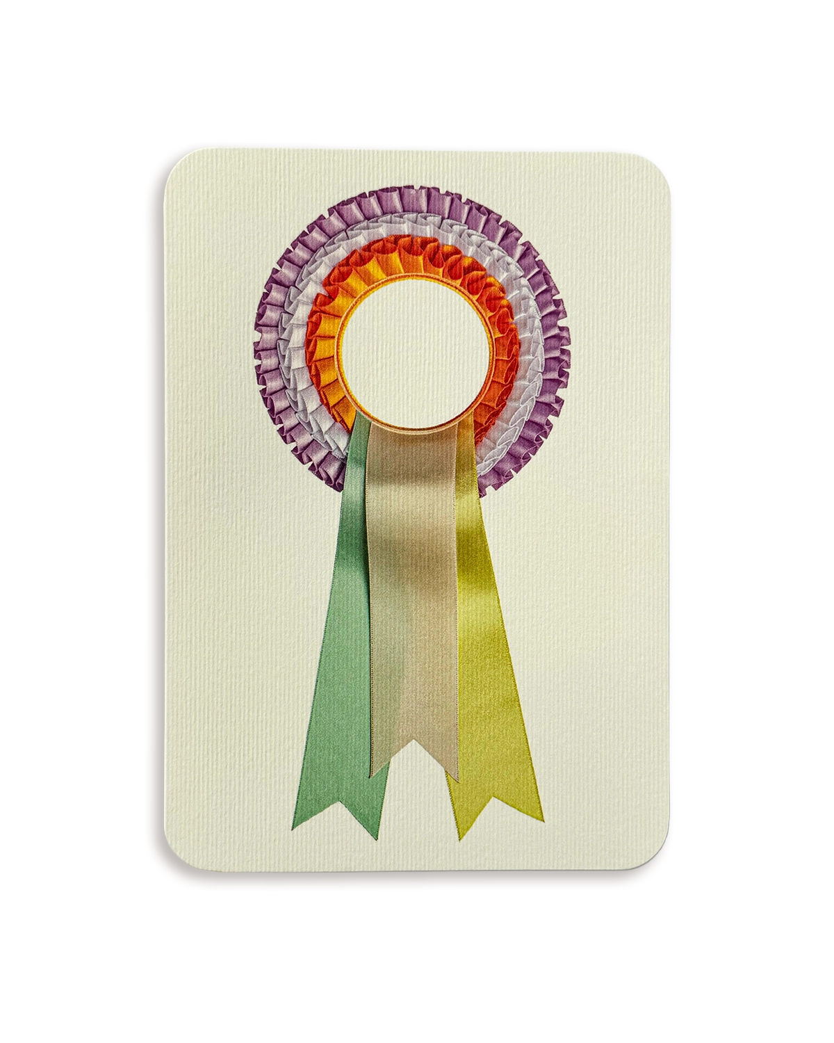 Pastel & Orange Rosette Greeting Card