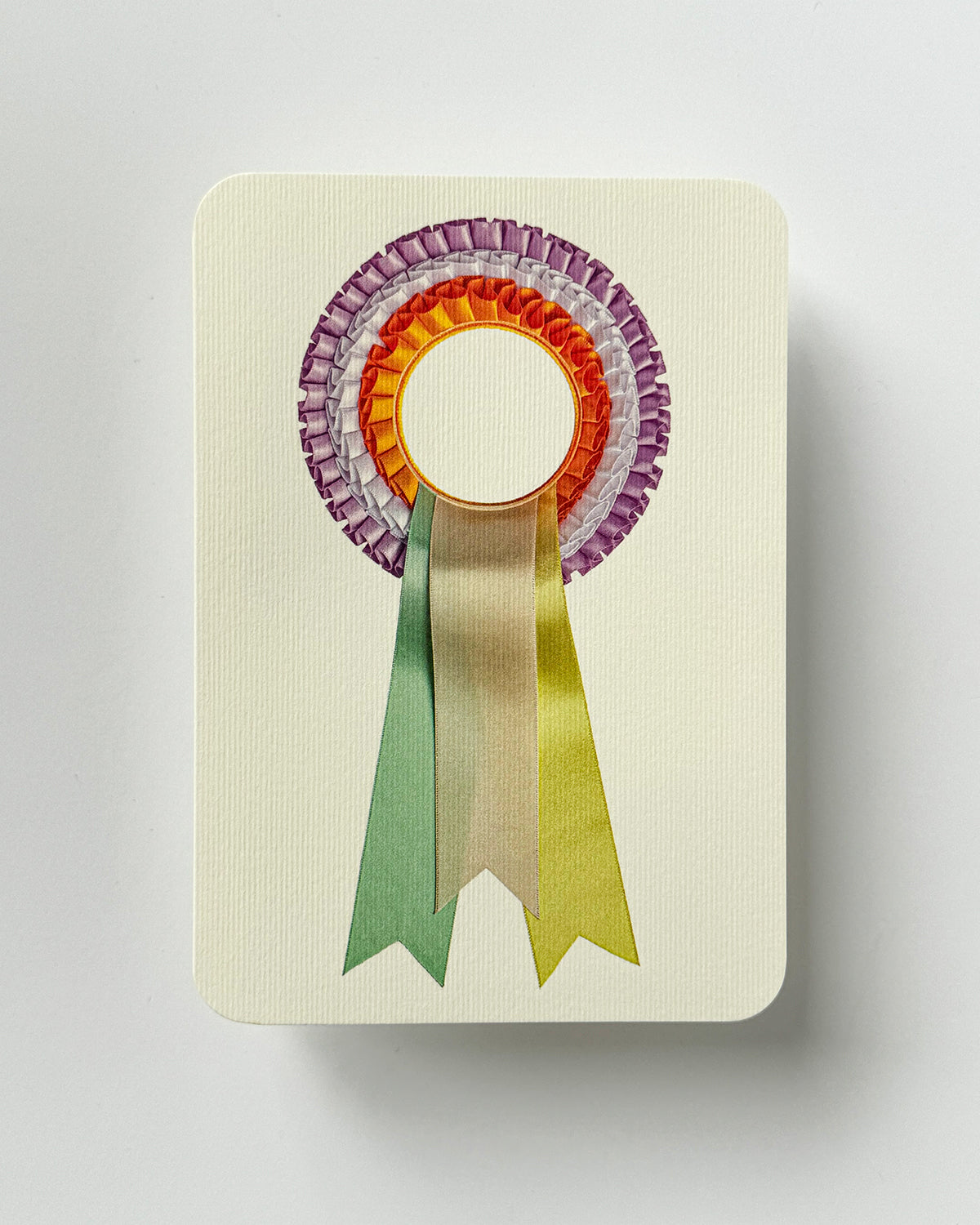 Pastel & Orange Rosette Greeting Card