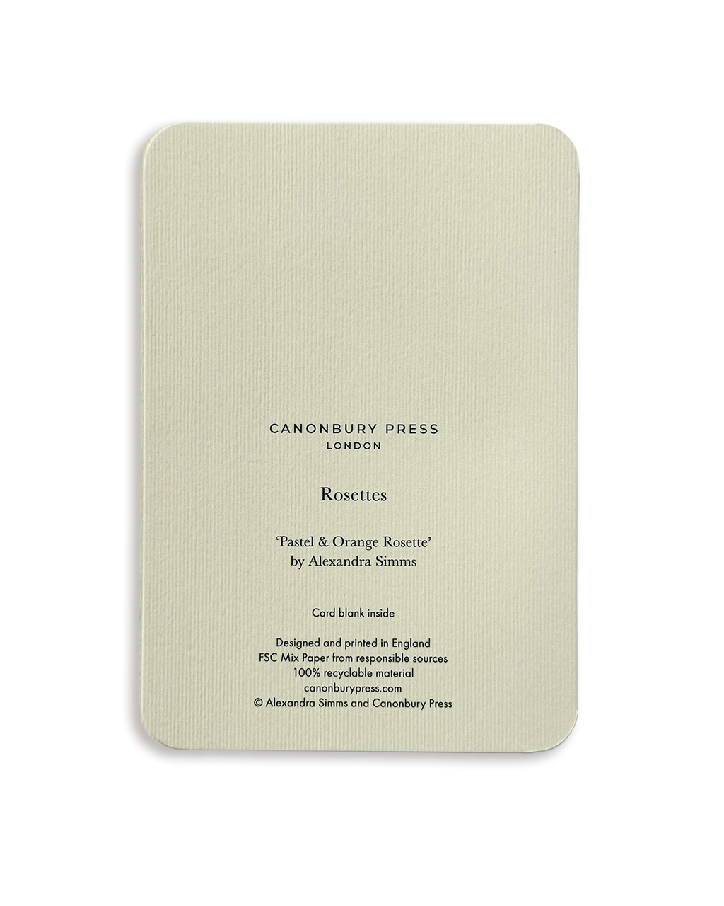 Pastel & Orange Rosette Greeting Card