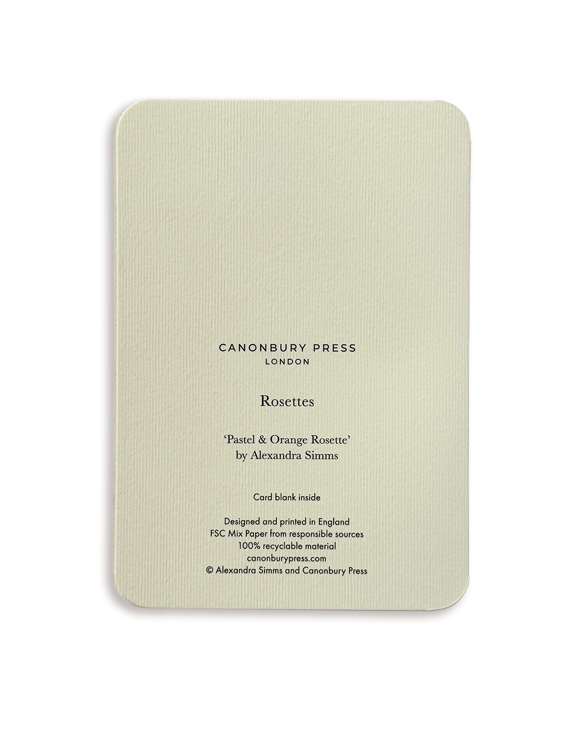 Pastel & Orange Rosette Greeting Card