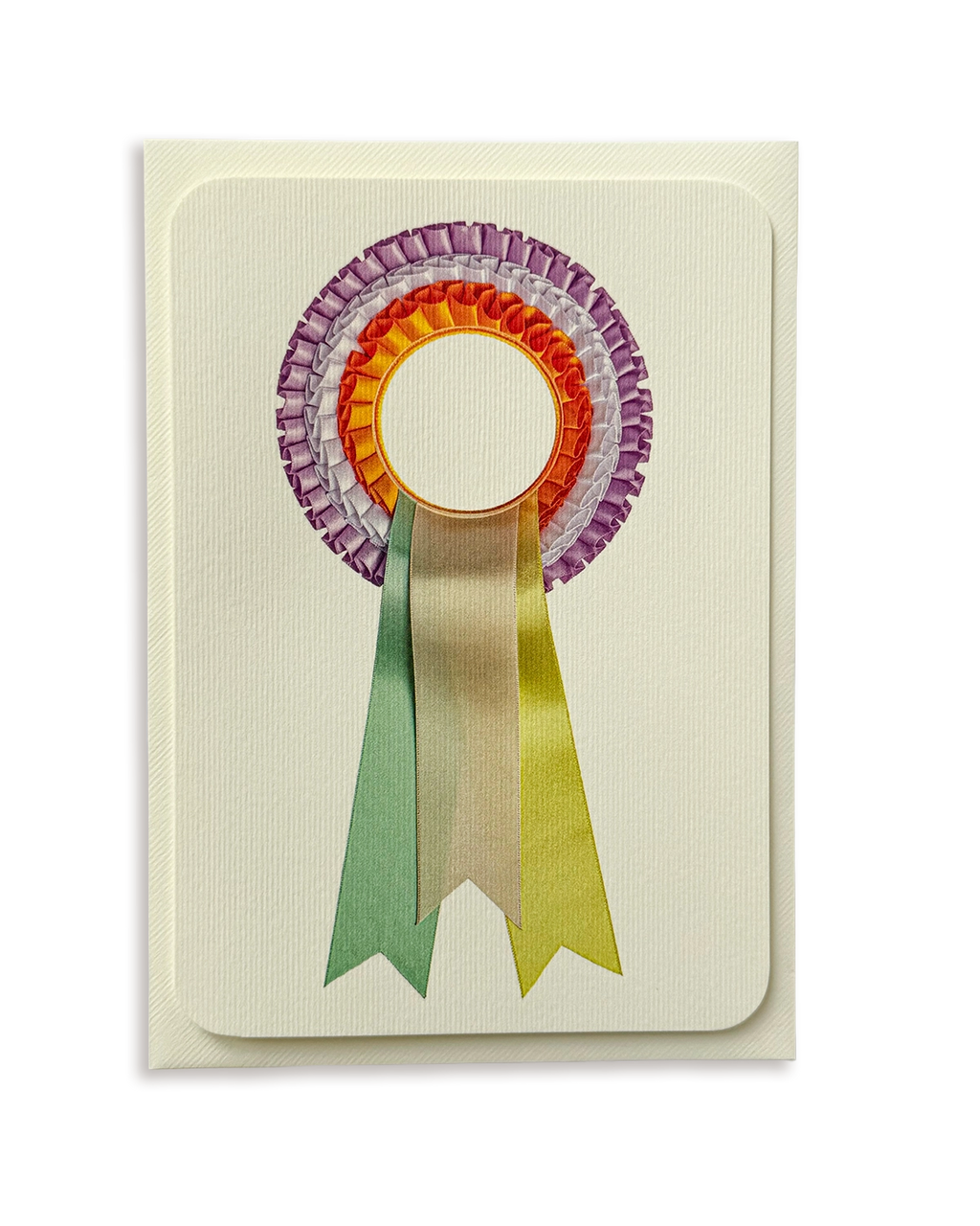 Pastel & Orange Rosette Greeting Card