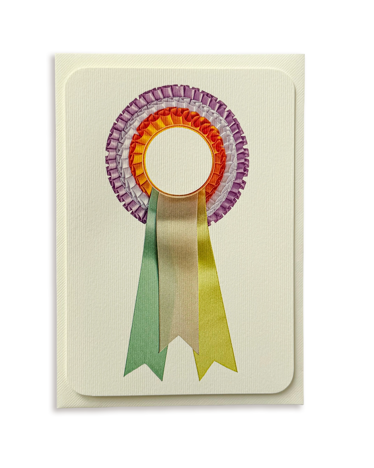 Pastel & Orange Rosette Greeting Card