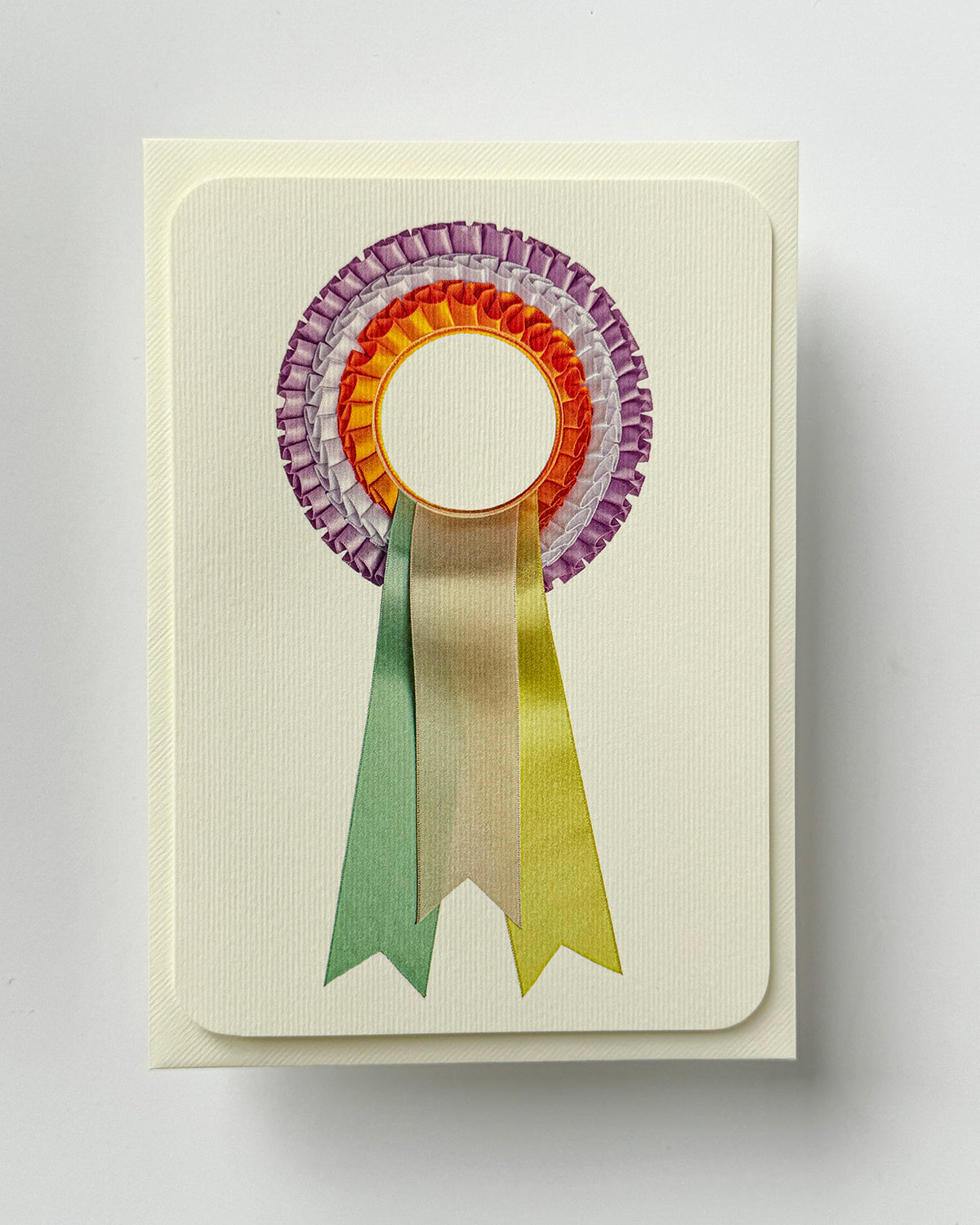Pastel & Orange Rosette Greeting Card