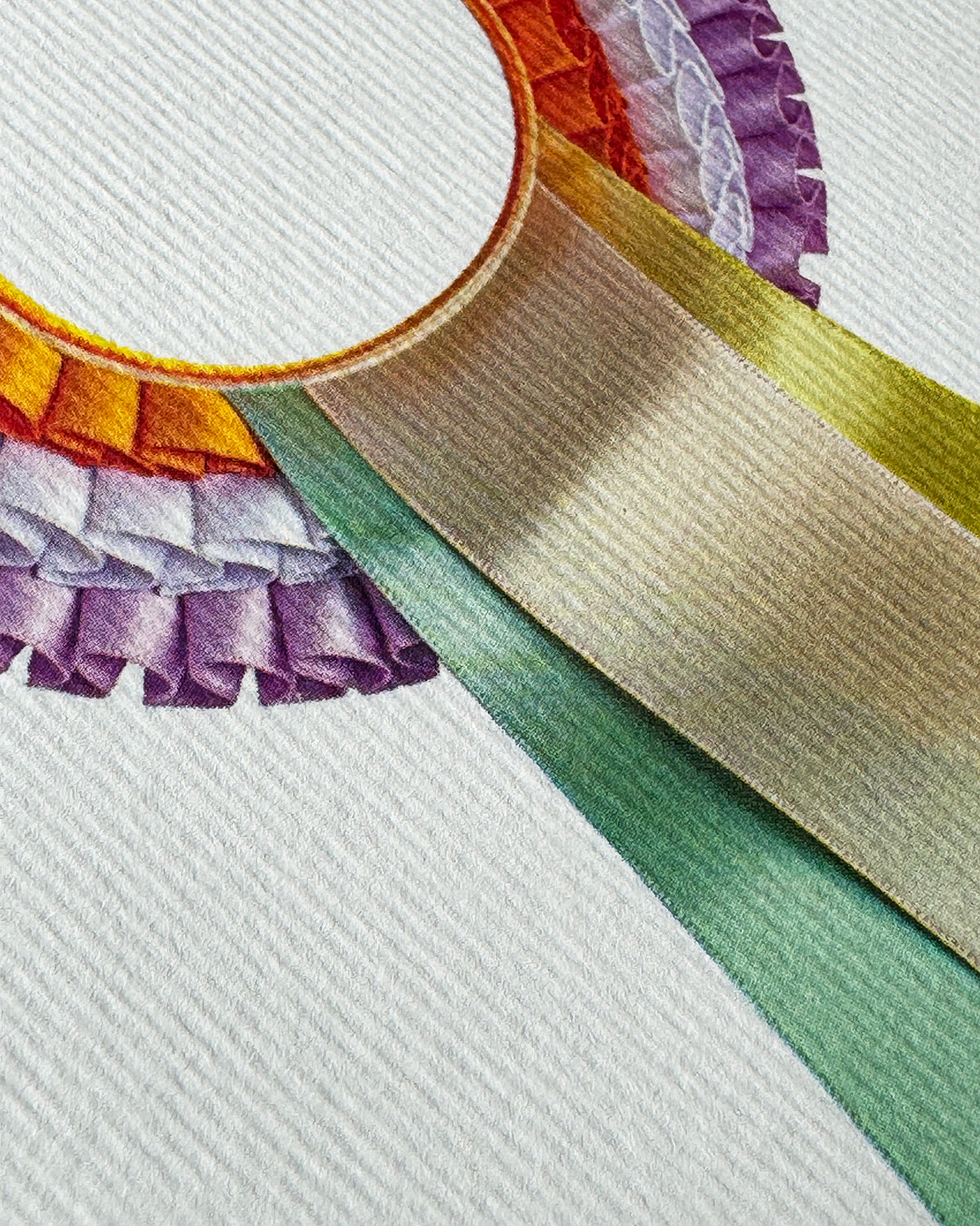 Pastel & Orange Rosette Greeting Card