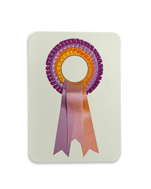 Pastel & Yellow  Rosette Greeting Card