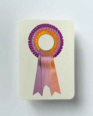 Pastel & Yellow  Rosette Greeting Card