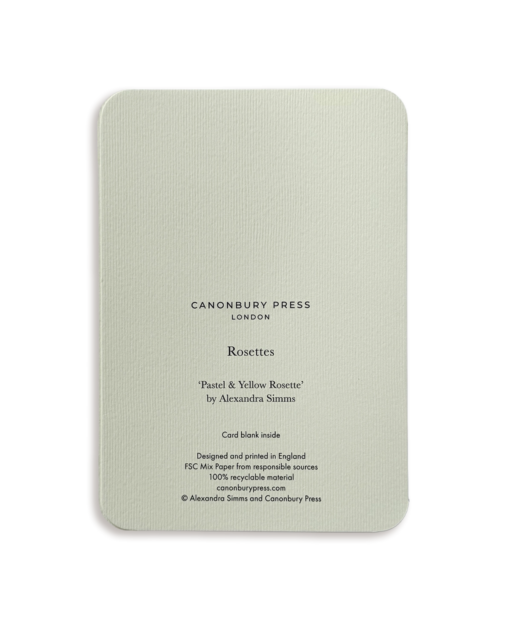 Pastel & Yellow  Rosette Greeting Card