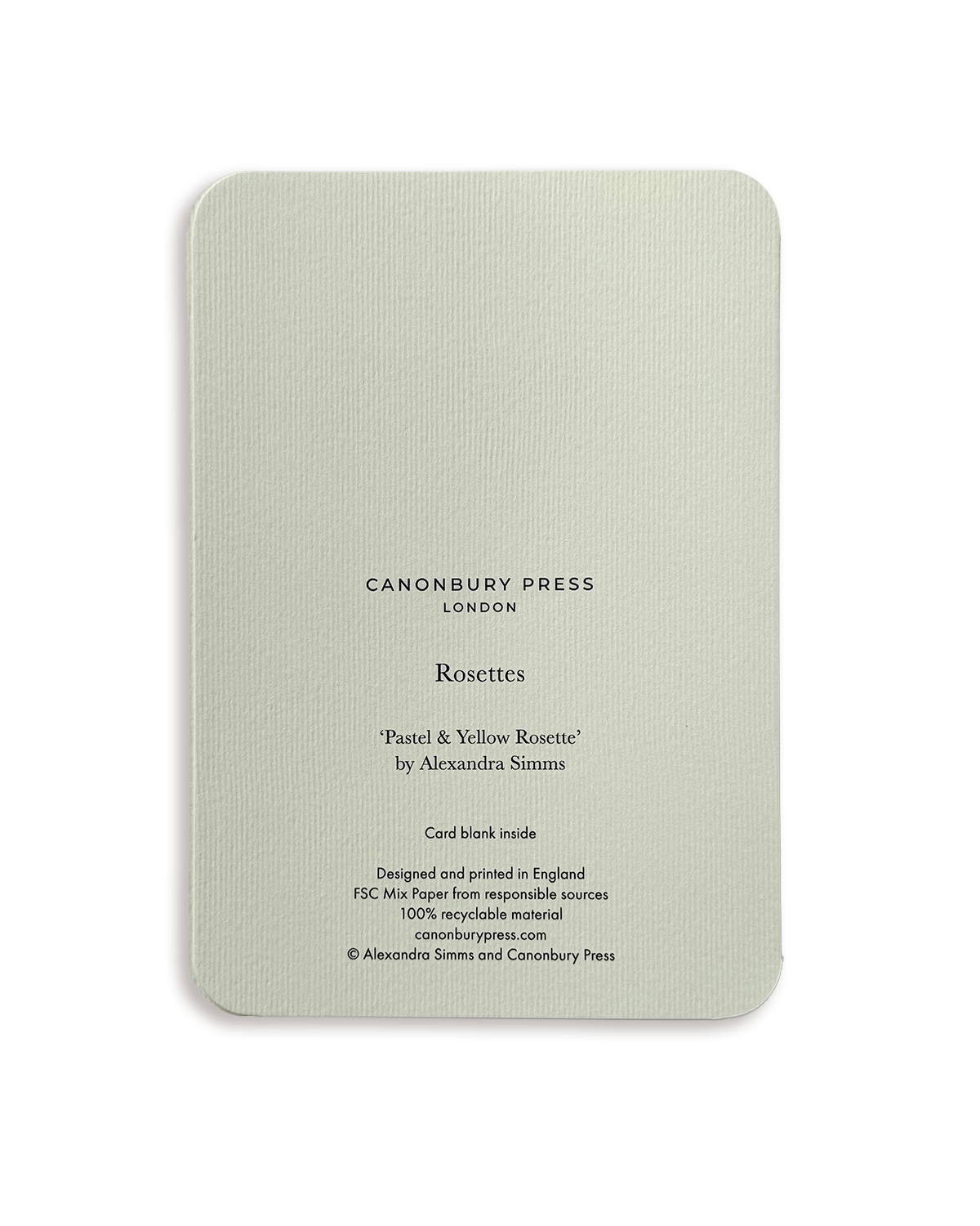 Pastel & Yellow  Rosette Greeting Card