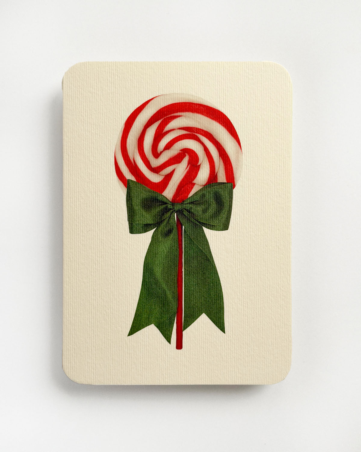 Peppermint Cream Ribboned Lollies Greeting Card