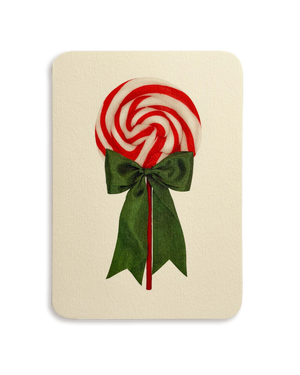 Peppermint Cream Ribboned Lollies Greeting Card