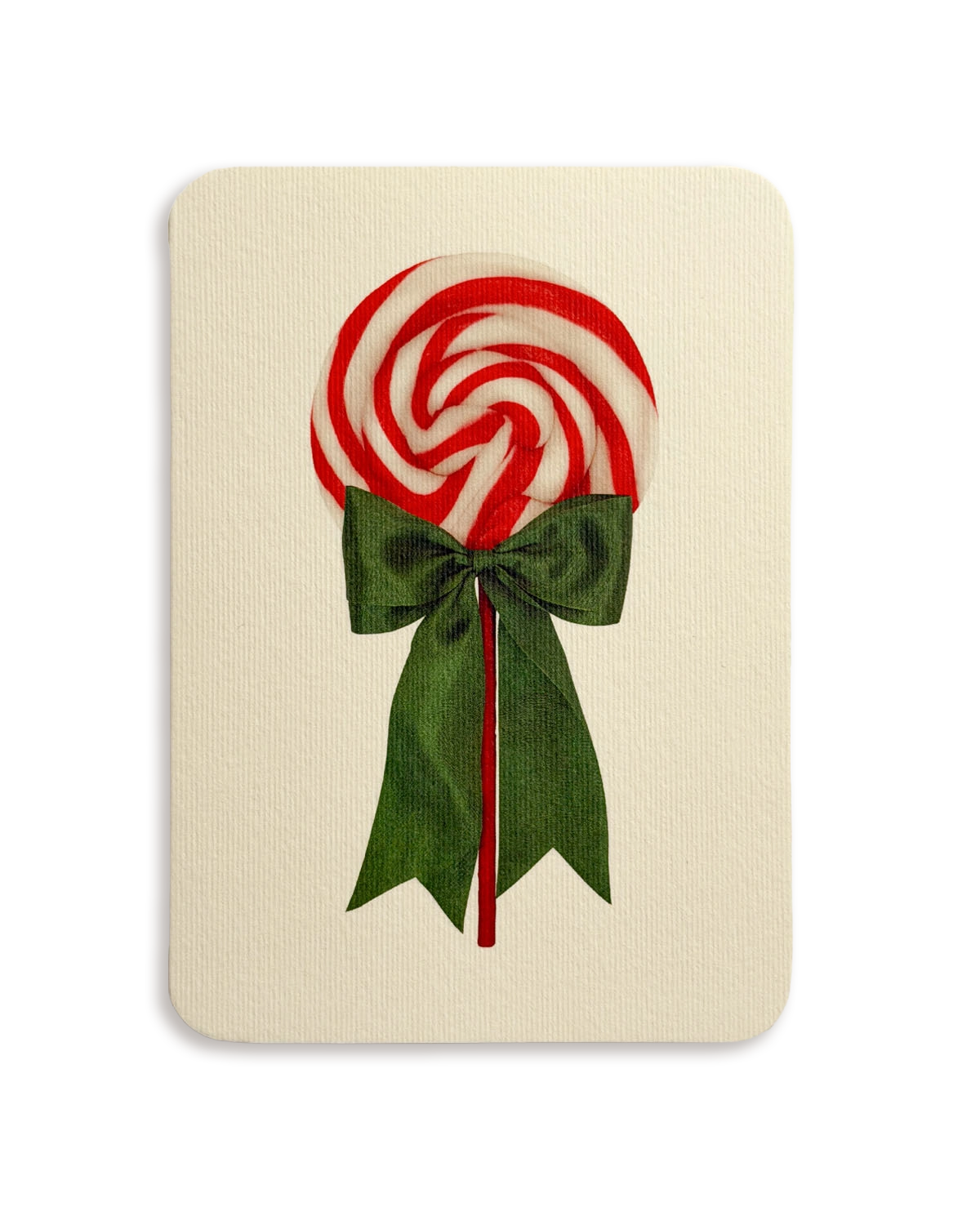 Peppermint Cream Ribboned Lollies Greeting Card