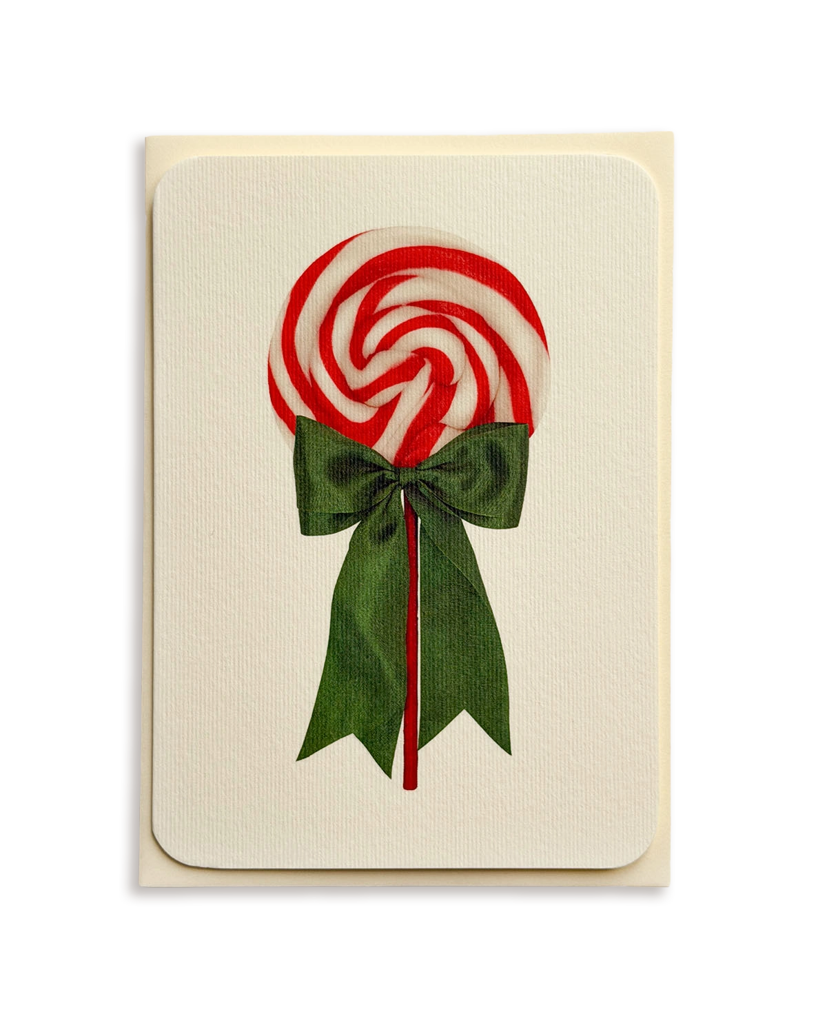 Peppermint Cream Ribboned Lollies Greeting Card
