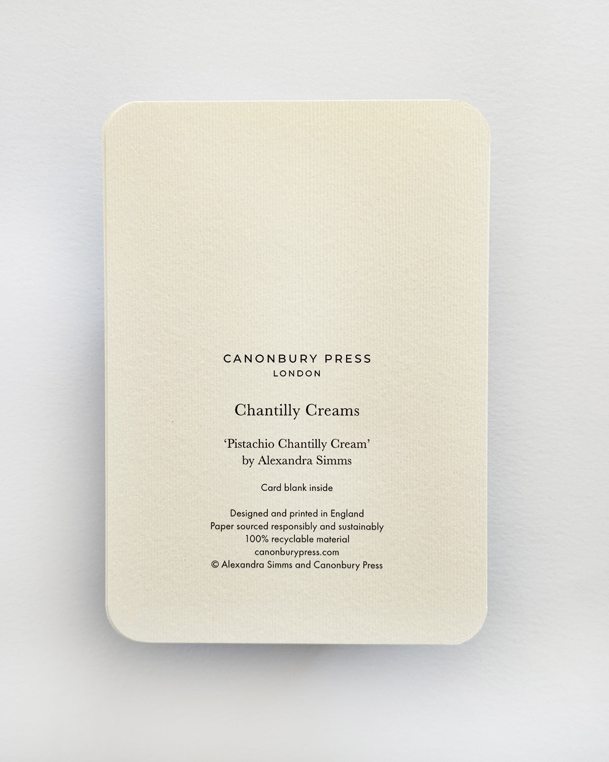 Pistachio Chantilly Cream Greeting Card