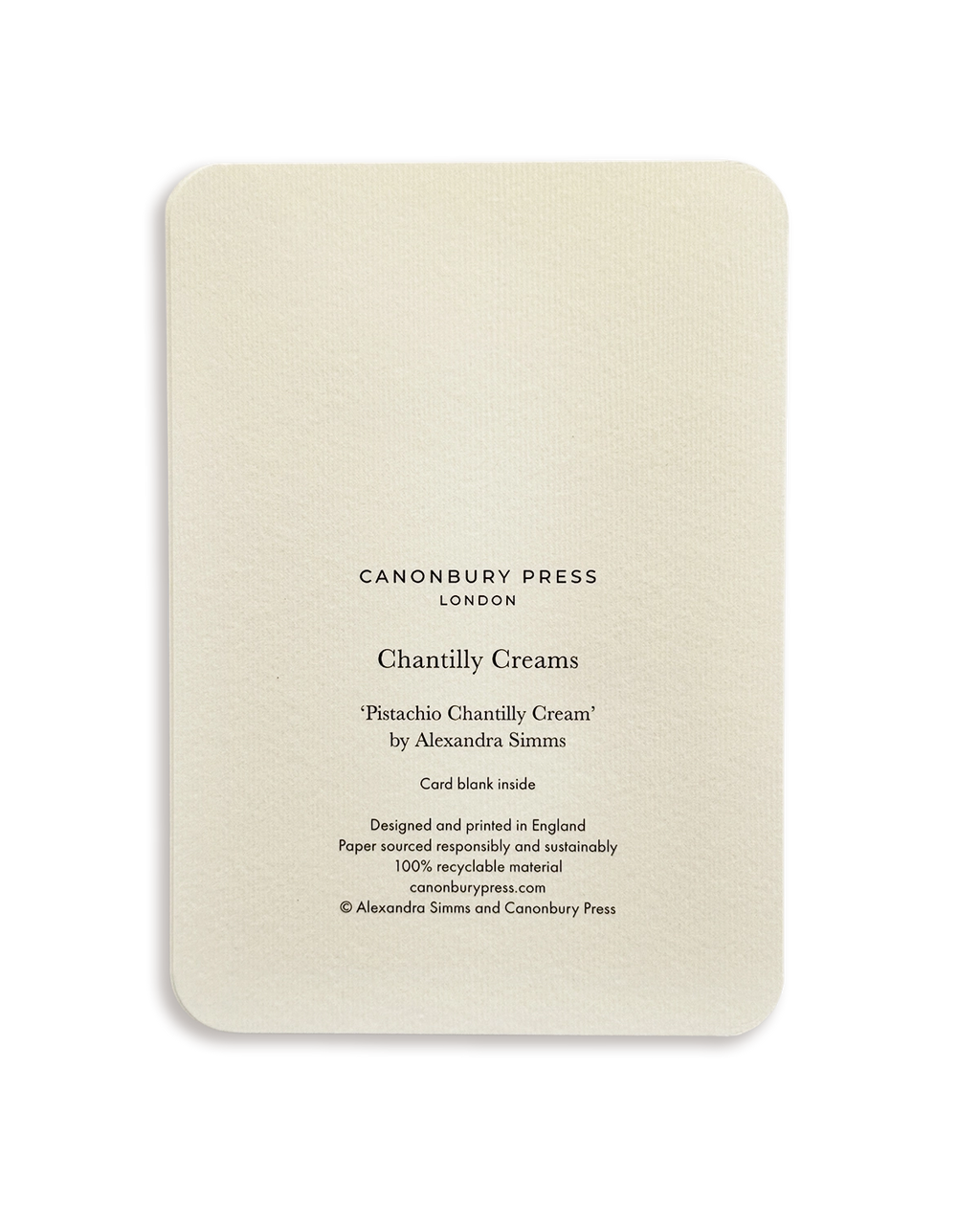 Pistachio Chantilly Cream Greeting Card