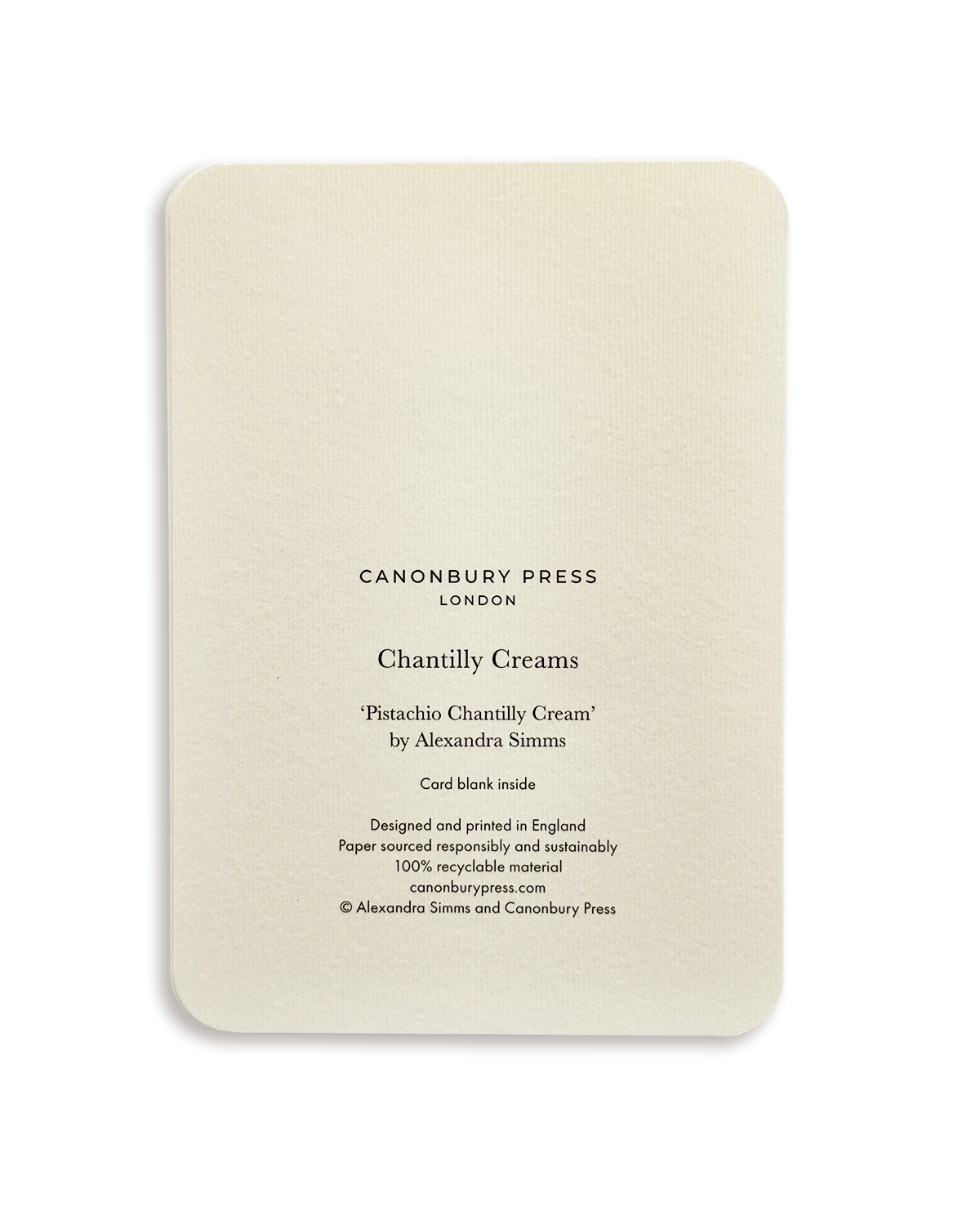 Pistachio Chantilly Cream Greeting Card