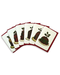 Christmas Plum Puddings Mixed Set of 6 Greeting Cards
