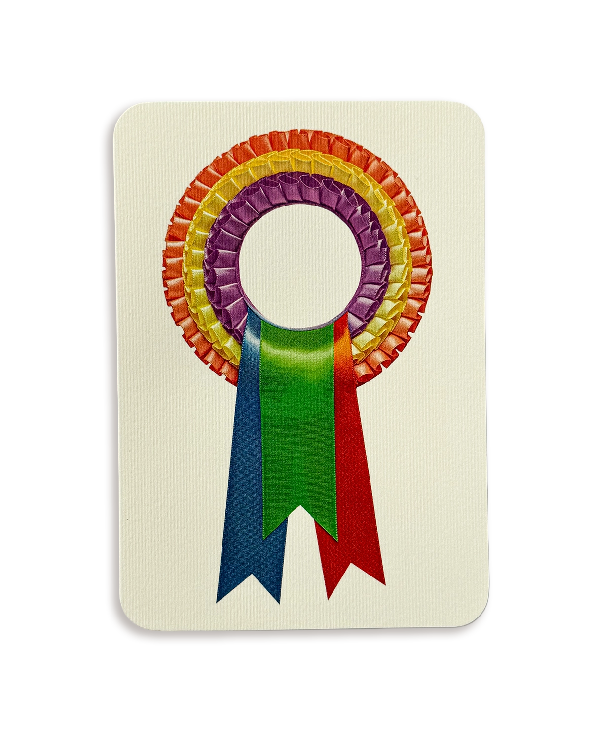 Rainbow Rosette Greeting Card