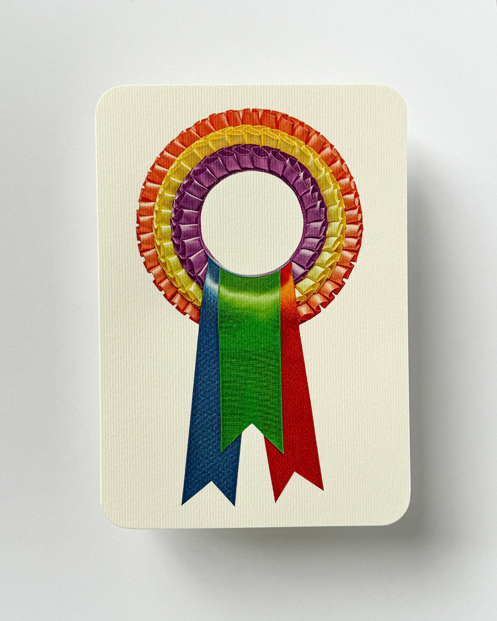 Rainbow  Rosette Greeting Card