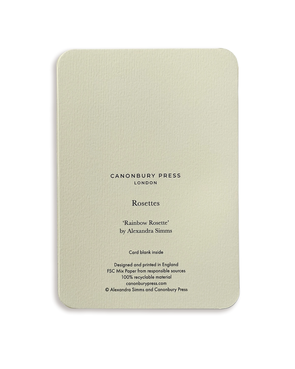 Rainbow Rosette Greeting Card