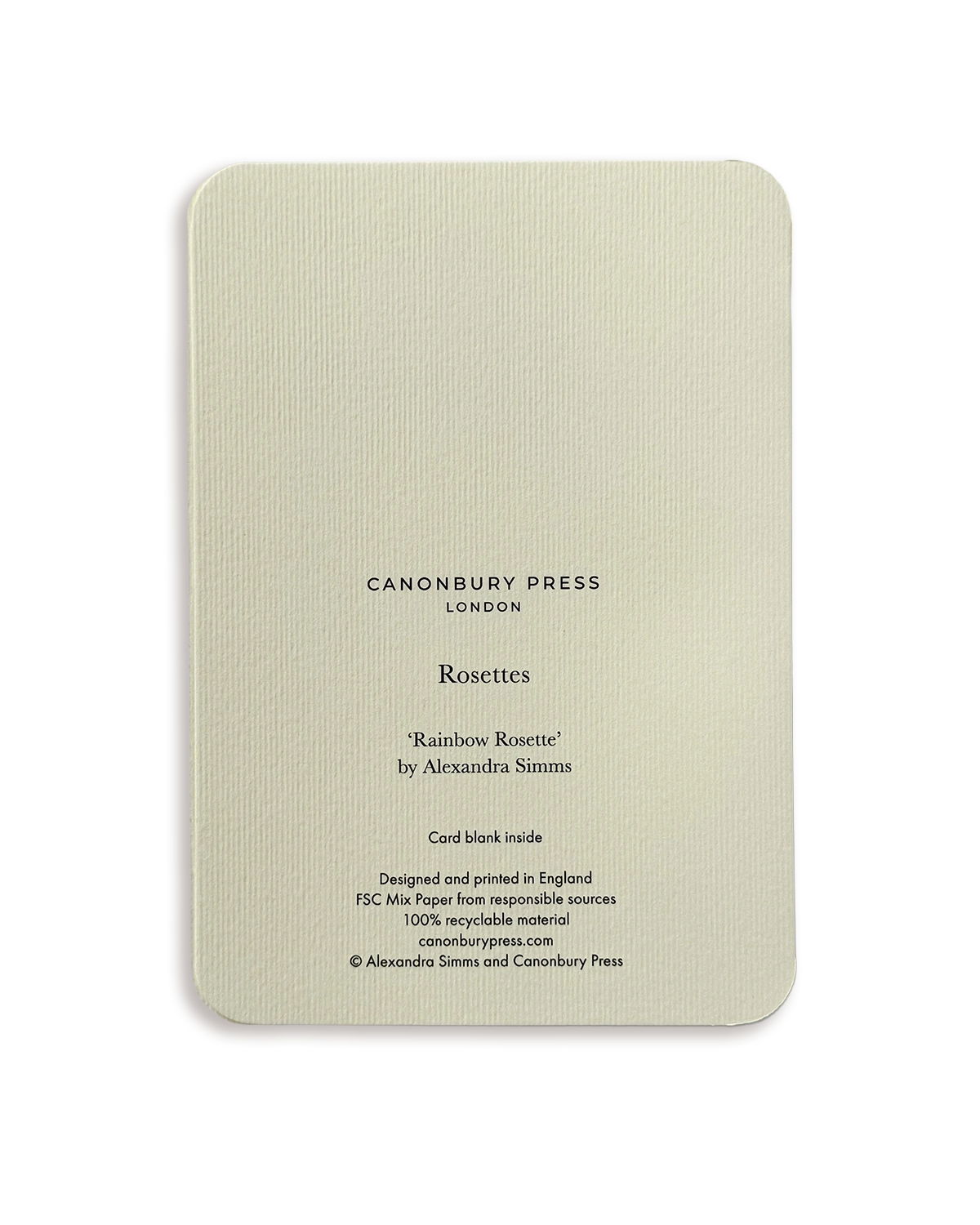 Rainbow Rosette Greeting Card