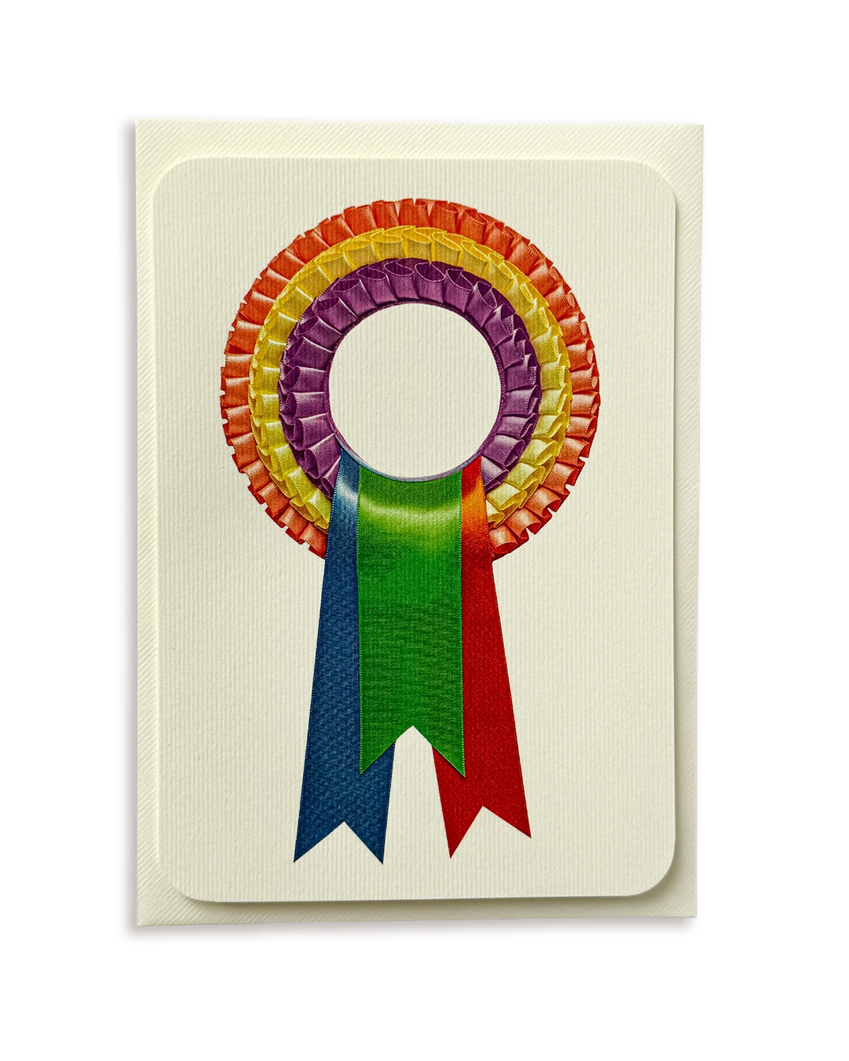 Rainbow Rosette Greeting Card