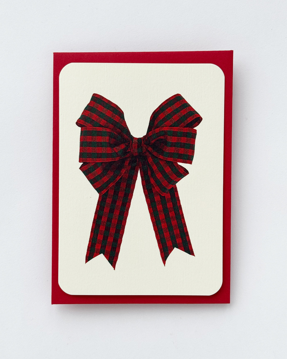 Tartan Bow Greeting Card