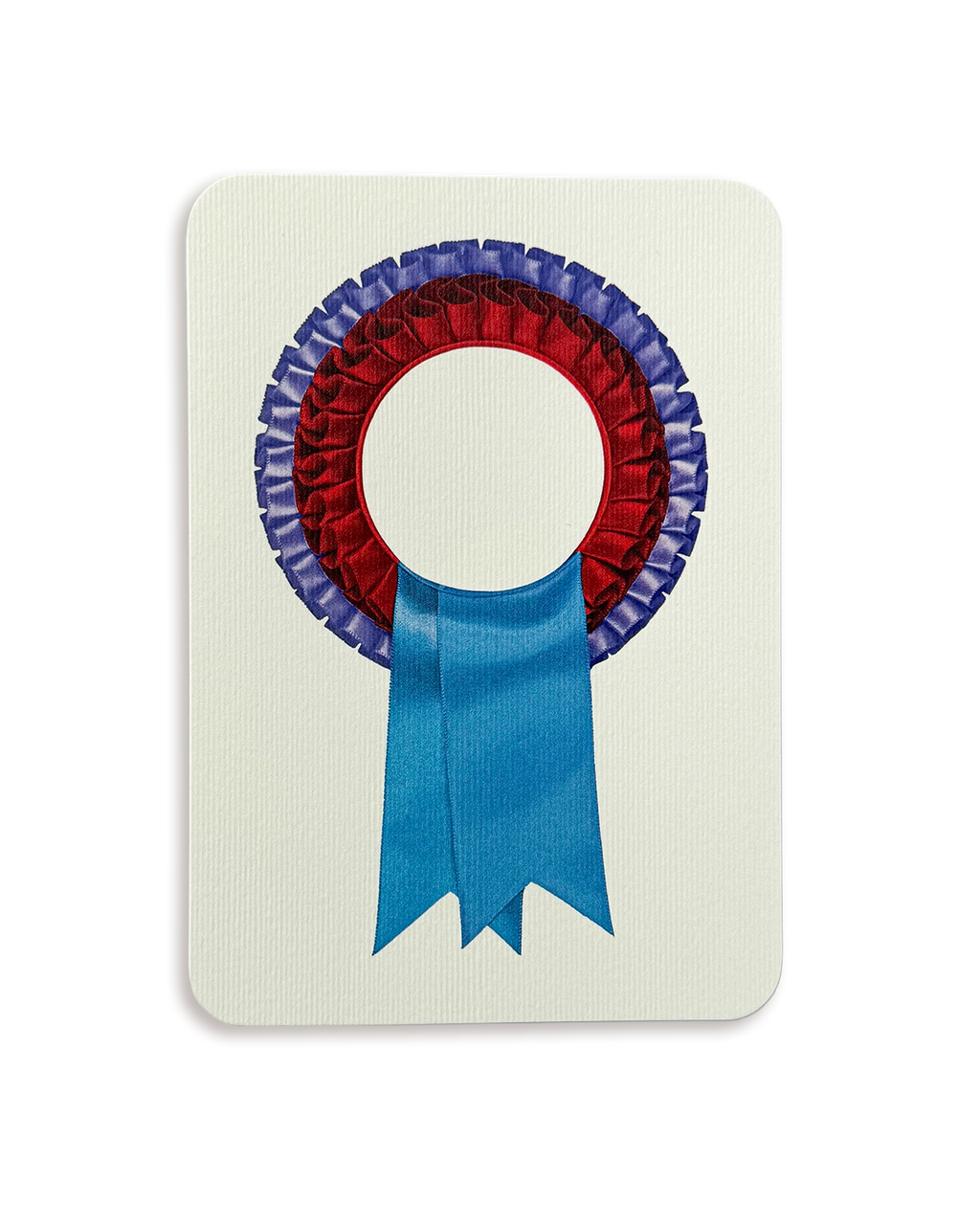 Red & Blue Rosette Greeting Card