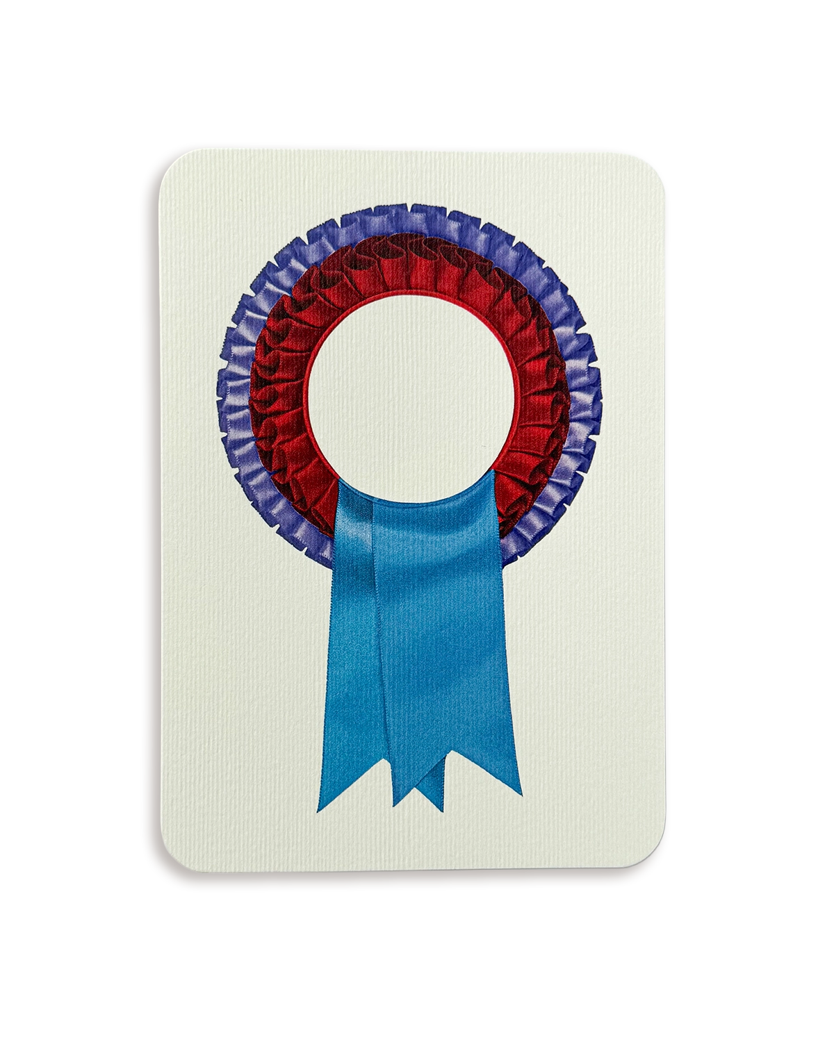 Red & Blue Rosette Greeting Card
