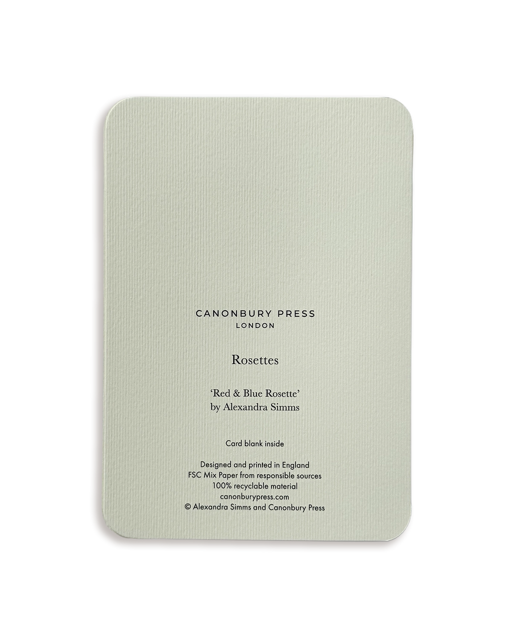 Red & Blue Rosette Greeting Card