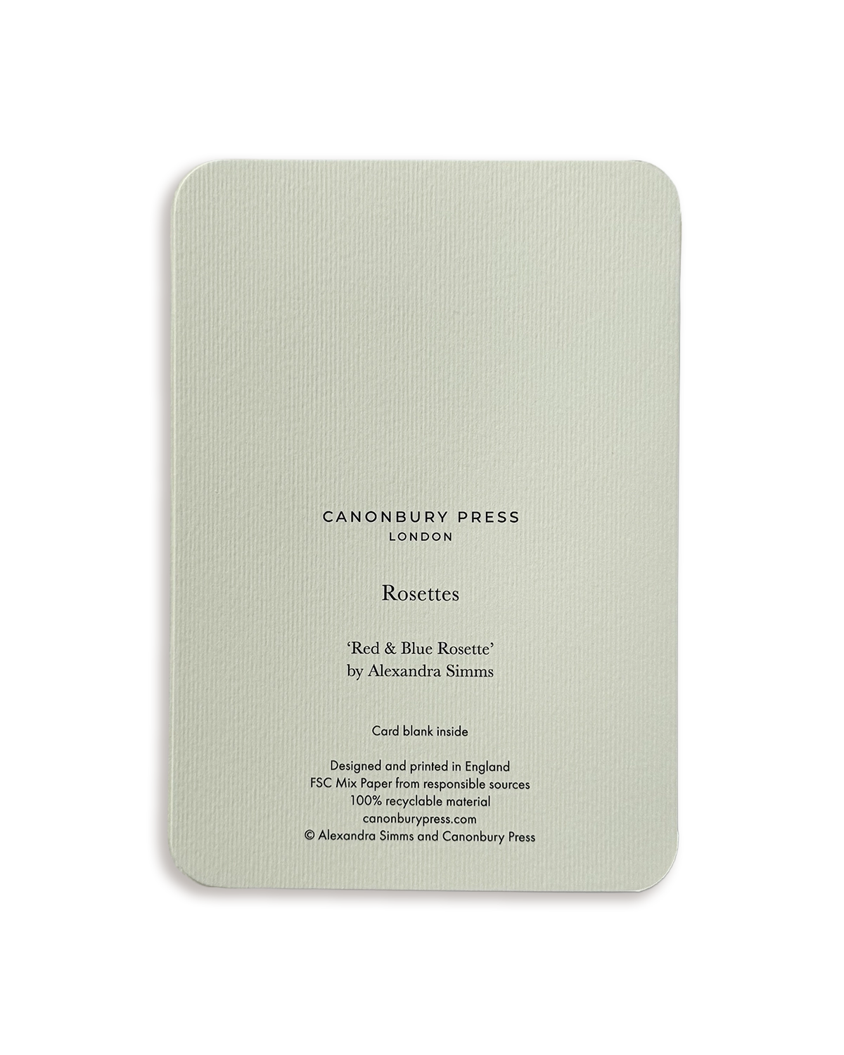 Red & Blue Rosette Greeting Card