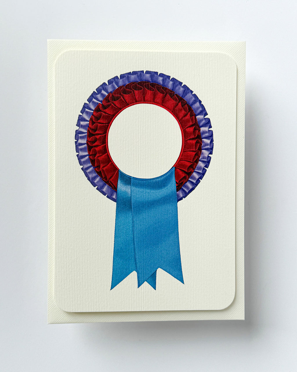 Red & Blue Rosette Greeting Card
