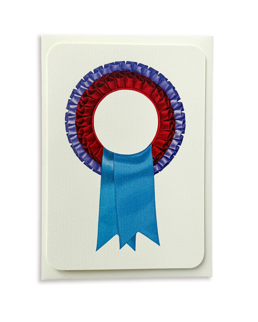 Red & Blue Rosette Greeting Card