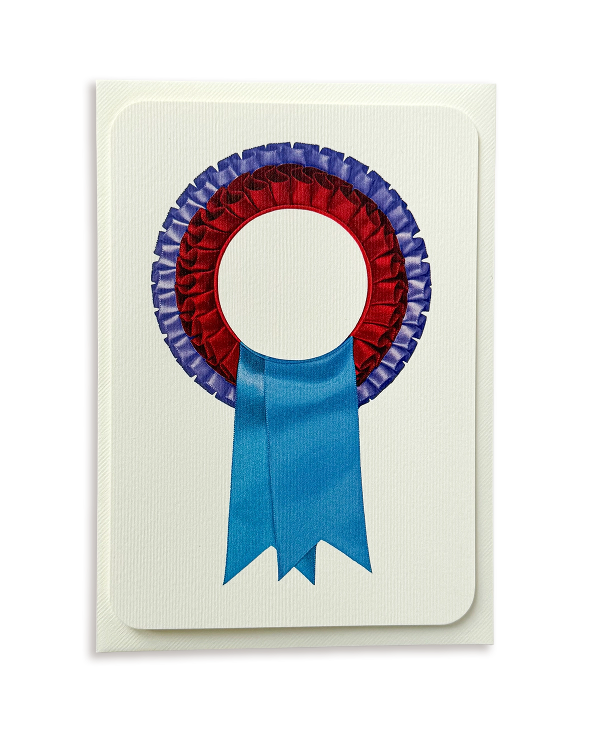 Red & Blue Rosette Greeting Card