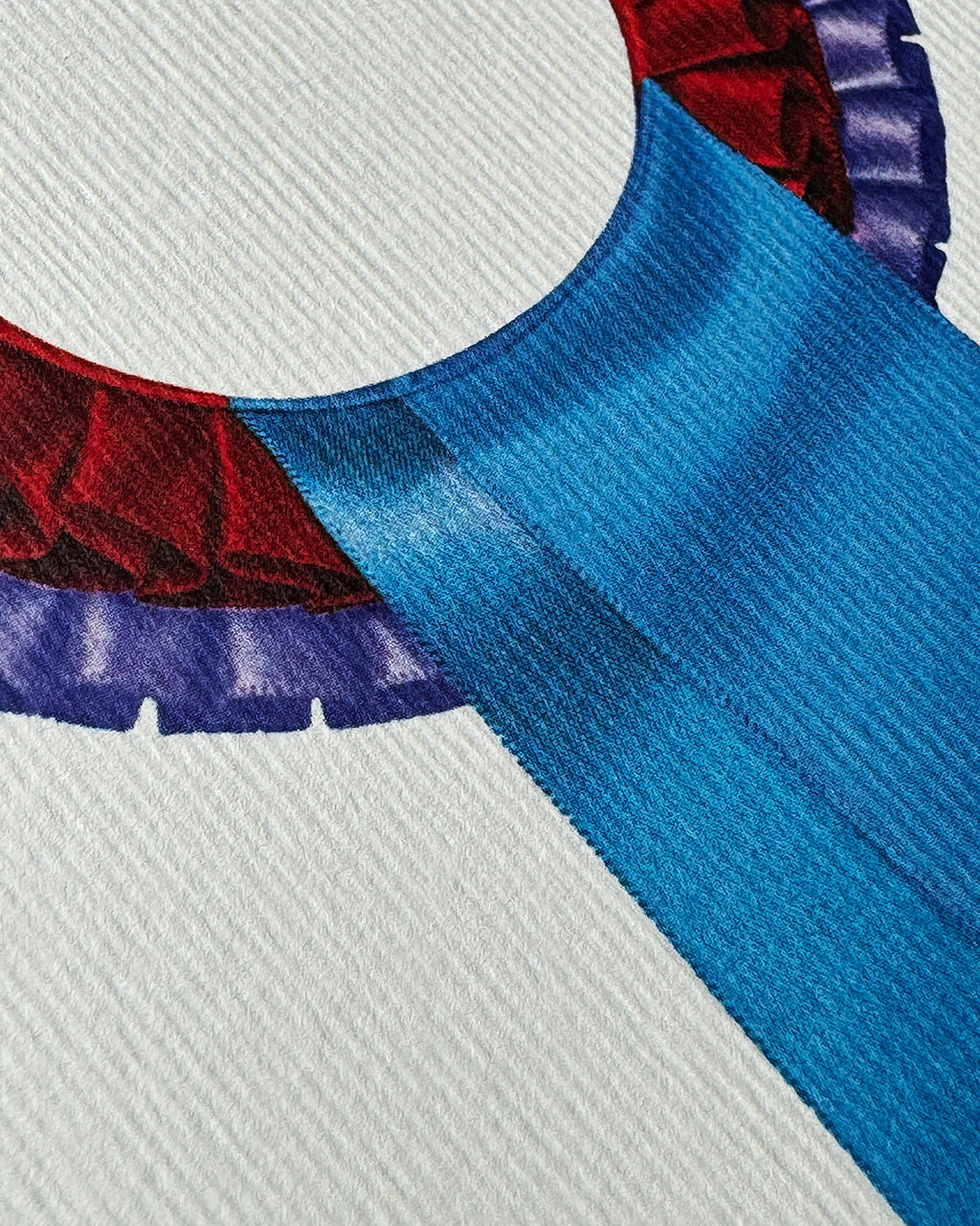 Red & Blue Rosette Greeting Card